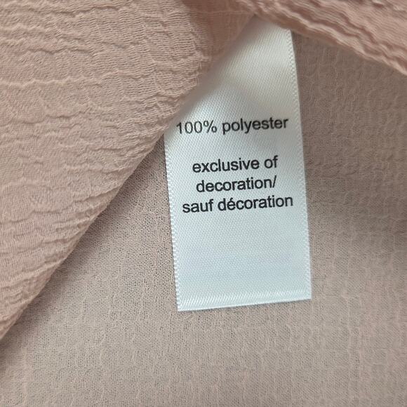 NWT Maurices Blouse Womens Size Small Sheer Long Sleeve Button Down Blush Color - Picture 11 of 16